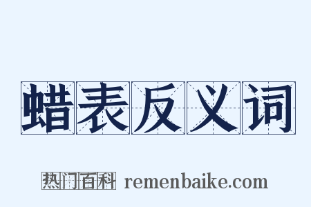 蜡表反义词是什么意思的图片
